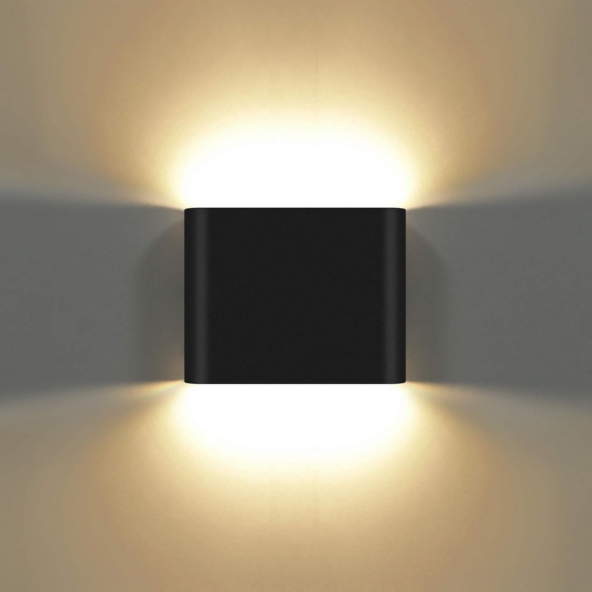 Moderne LED Wandlamp Up Down Zwart Waterdicht Buiten Binnen Verlichting