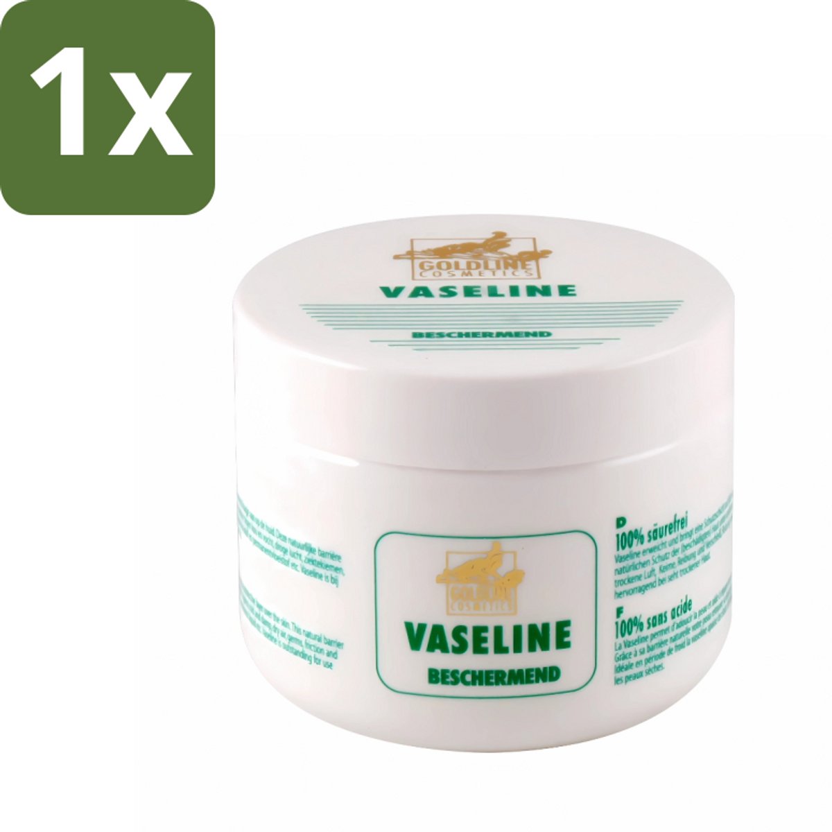1 x Goldline - Vaseline - Huidverzorging - Beschermend & Hydraterend - 250 ml - Huidverzorging - Hydratatie - Bescherming - Droge Huid - Uitdroging