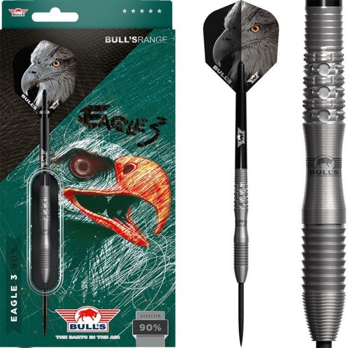 Professionele Steeldartpijlen 90% Tungsten Set van 3