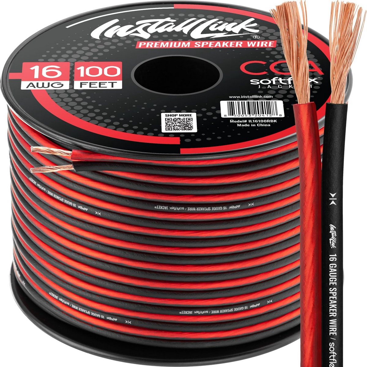 Dikke 16 AWG Luidsprekerkabel Draad voor Stereo, Auto of Home Theater (30 Meter)