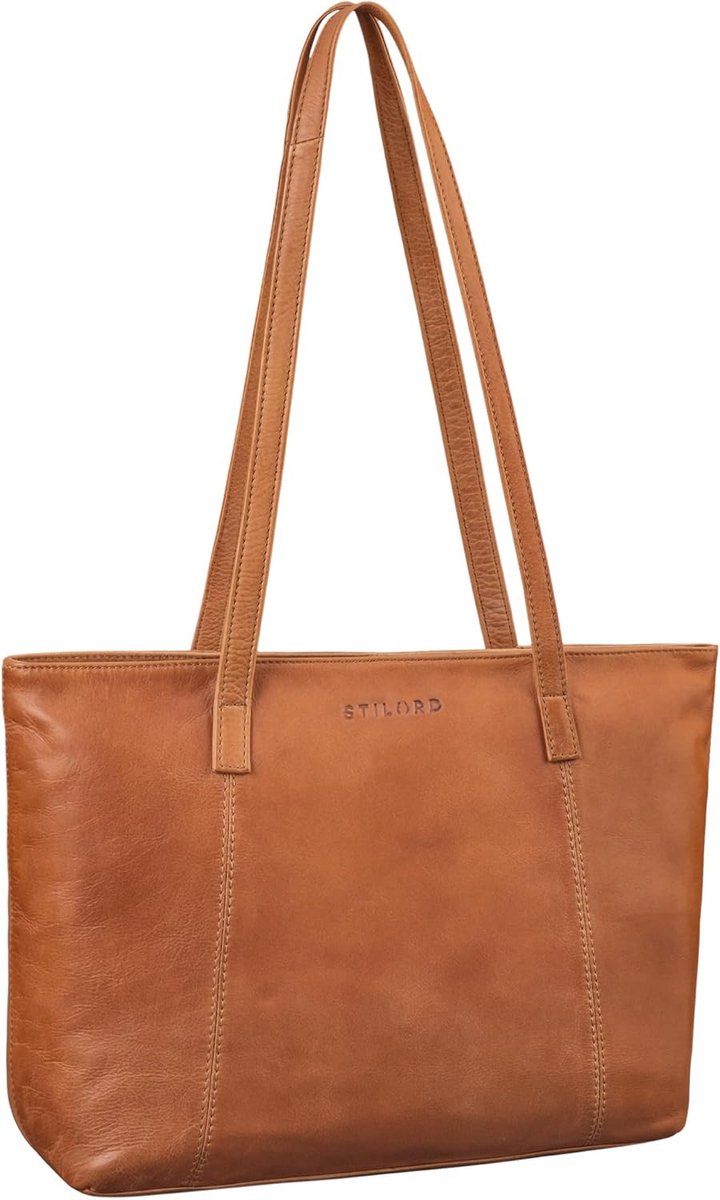 Grote Leren Damestas Schoudertas Vintage Tote Voor A4 Documenten En Laptop