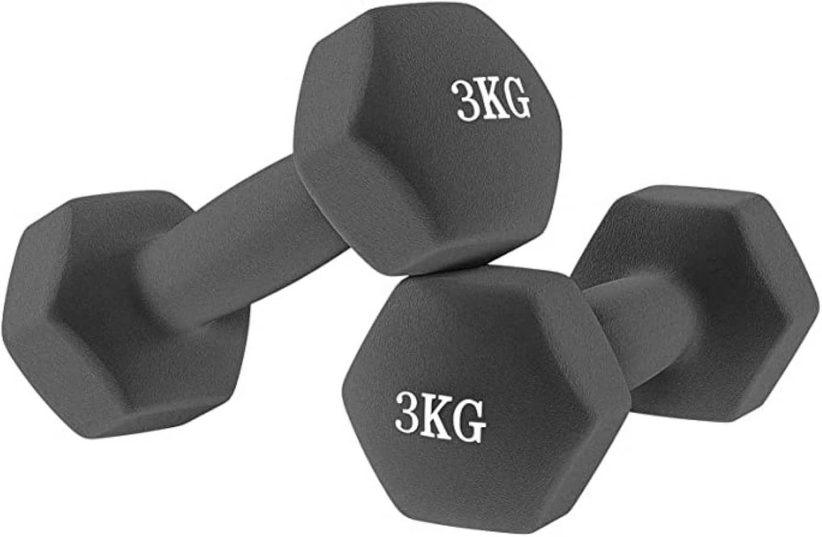 Set van 2 Fitness Halters van 3 kg voor Krachttraining en Yoga