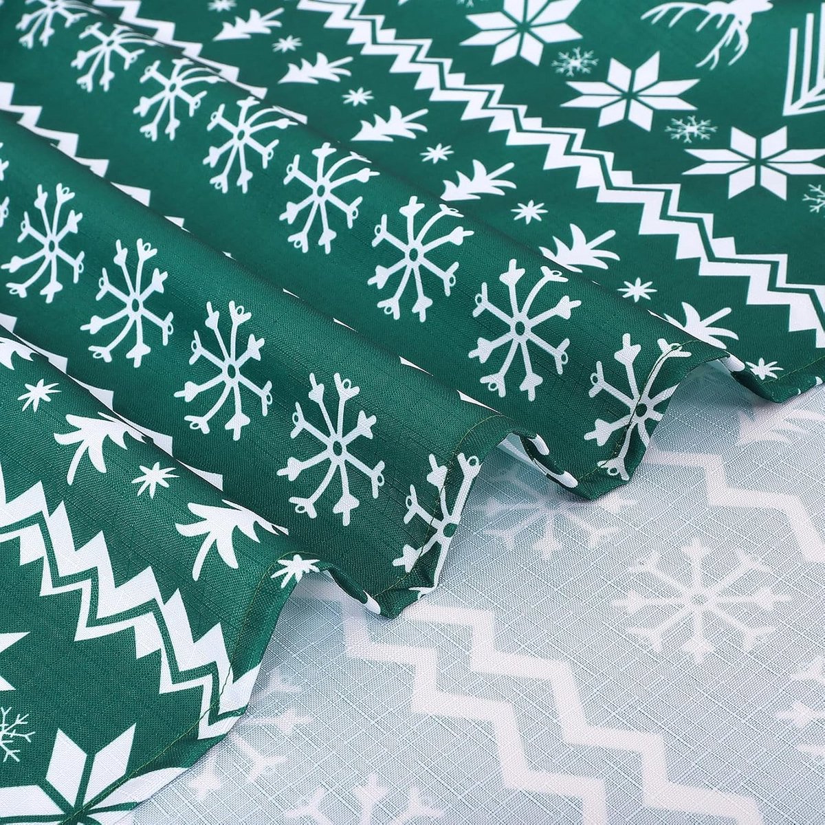 Rond Kerst Tafelkleed Groen Vlekbestendig voor Feestdagen en Decoratie