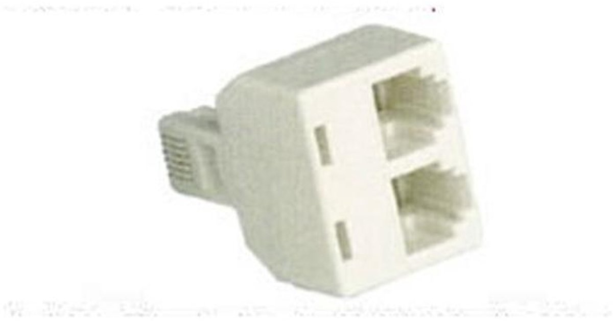 RJ11 Telefoonkabel Splitter - 1 naar 2 Adapter voor ADSL Modems en Telefoons