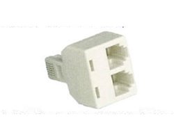 RJ11 Telefoonkabel Splitter - 1 naar 2 Adapter voor ADSL Modems en Telefoons