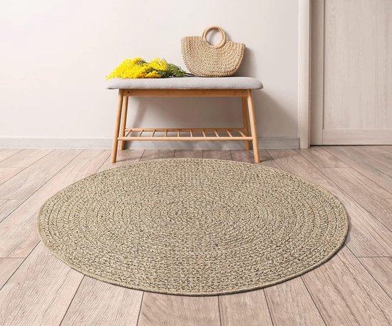 Weerbestendig Binnen en Buiten Tapijt in Jute-look voor Terras en Tuin (60x180 cm) — afbeelding 5