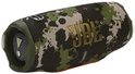 Camo draadloze speaker van JBL met oranje logo.
