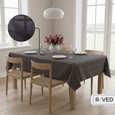 Raved Nappe/Nappe Carré Design Zwart ↔ 140 cm x ↕ 140 cm - Enduite - Lavable