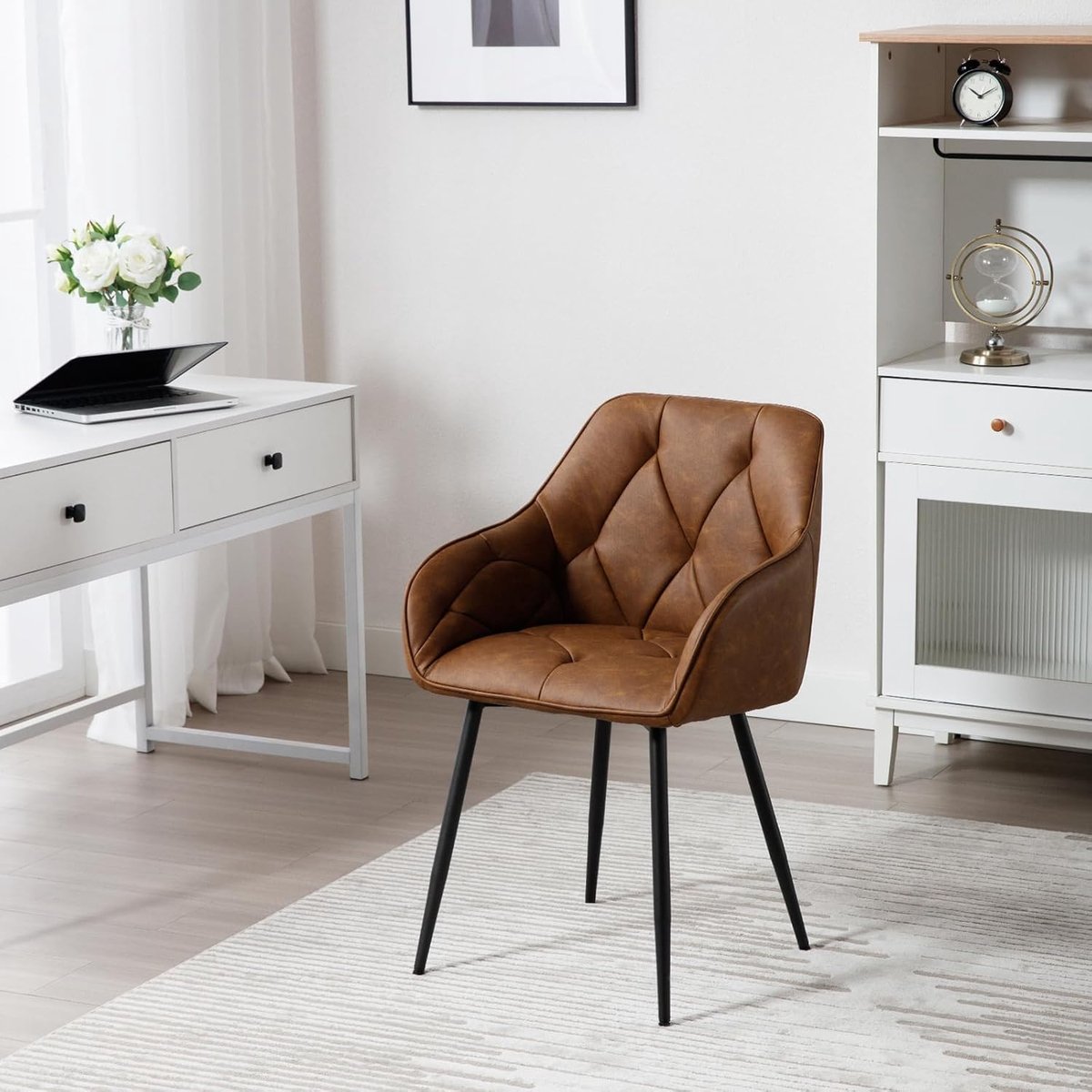 Vintage Comfort Eetkamerstoelen – Set - Bruin - Novihome