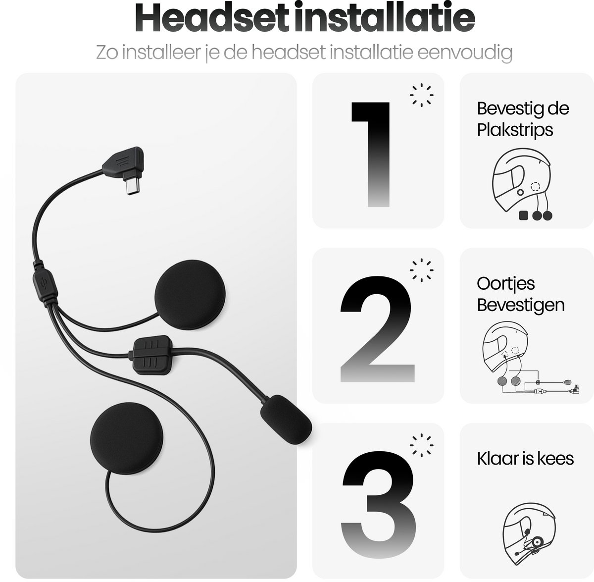 Phreeze MotorMic Bluetooth - Waterdichte Helm Headset thumbnail 6