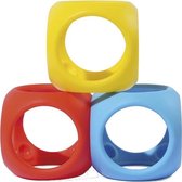 OIBO / SET Primaire kleuren, set van 3 soft-grip baby ballen in verschillende kleuren, in siliconen rubber, in doos 8.3x8.3x19.2cm, 0+