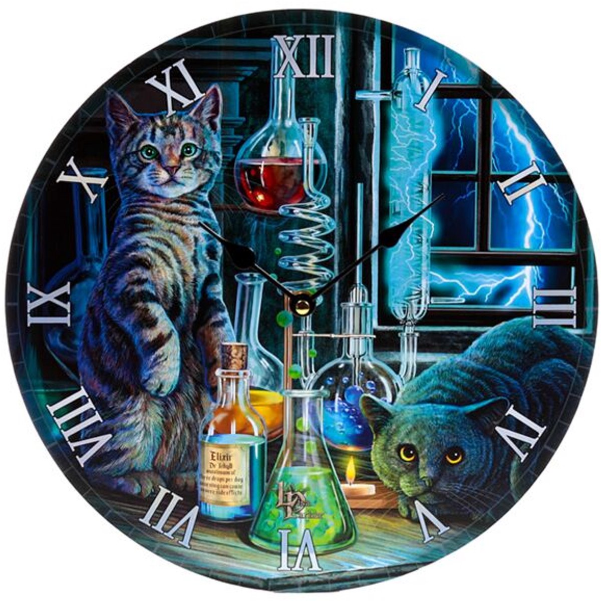 Klok - Lisa Parker Jekyll & Hyde Cats - Bedrukte Klok - 30cm