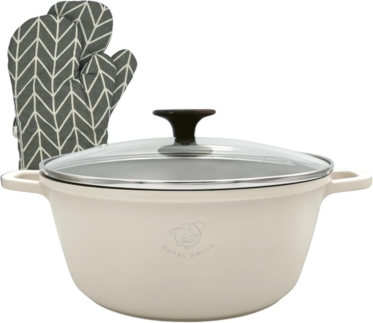 Kookpan met Marmeren Coating 24 cm - 4 Liter - Geschikt voor Inductie