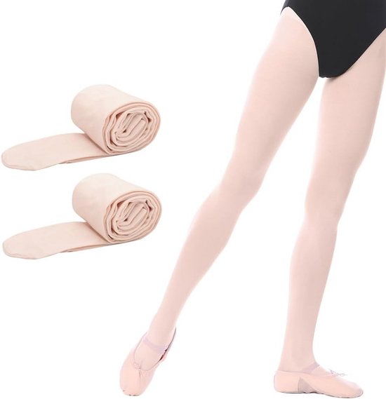 Century Star Balletmaillot voor meisjes, 2 paar, elastische danspanty's