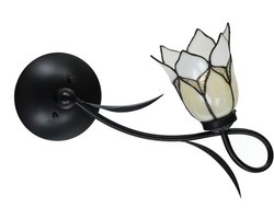 Tiffany Wandlamp/Plafonnière Lovely Flower White - Art Deco Trade