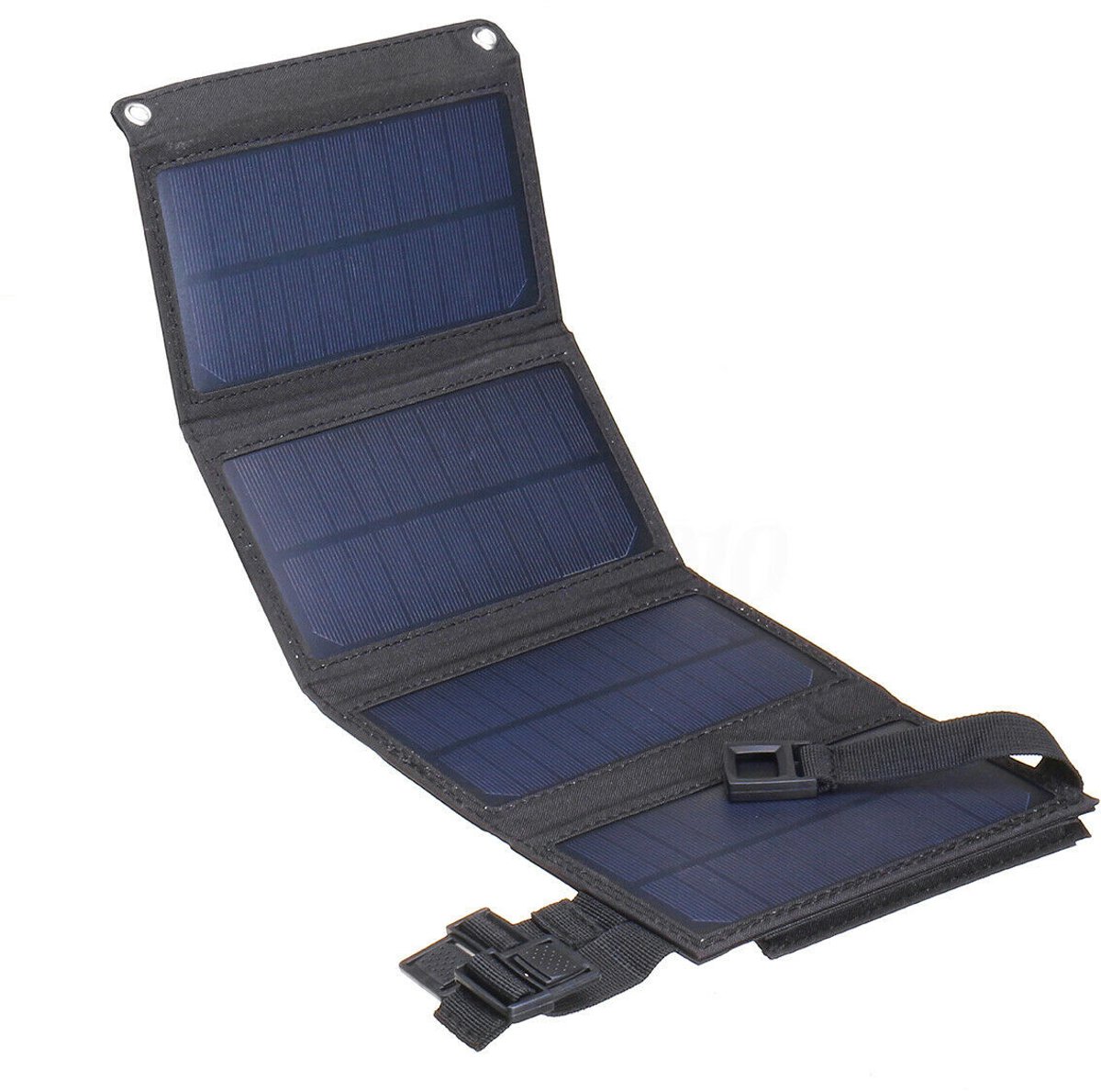 20W 5V Zonnepaneeloplader Opvouwbare Zonnelader Draagbaar Sterk Uitgangsvermogen Mini Zonne-energie Buitenshuis Opladen Mobiele Telefoon Zwarte Zonnelader voor Het Opladen van Mobiele