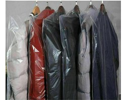 50 transparante kledinghoezen, afdekhoezen en beschermhoezen Geschikt voor kleding