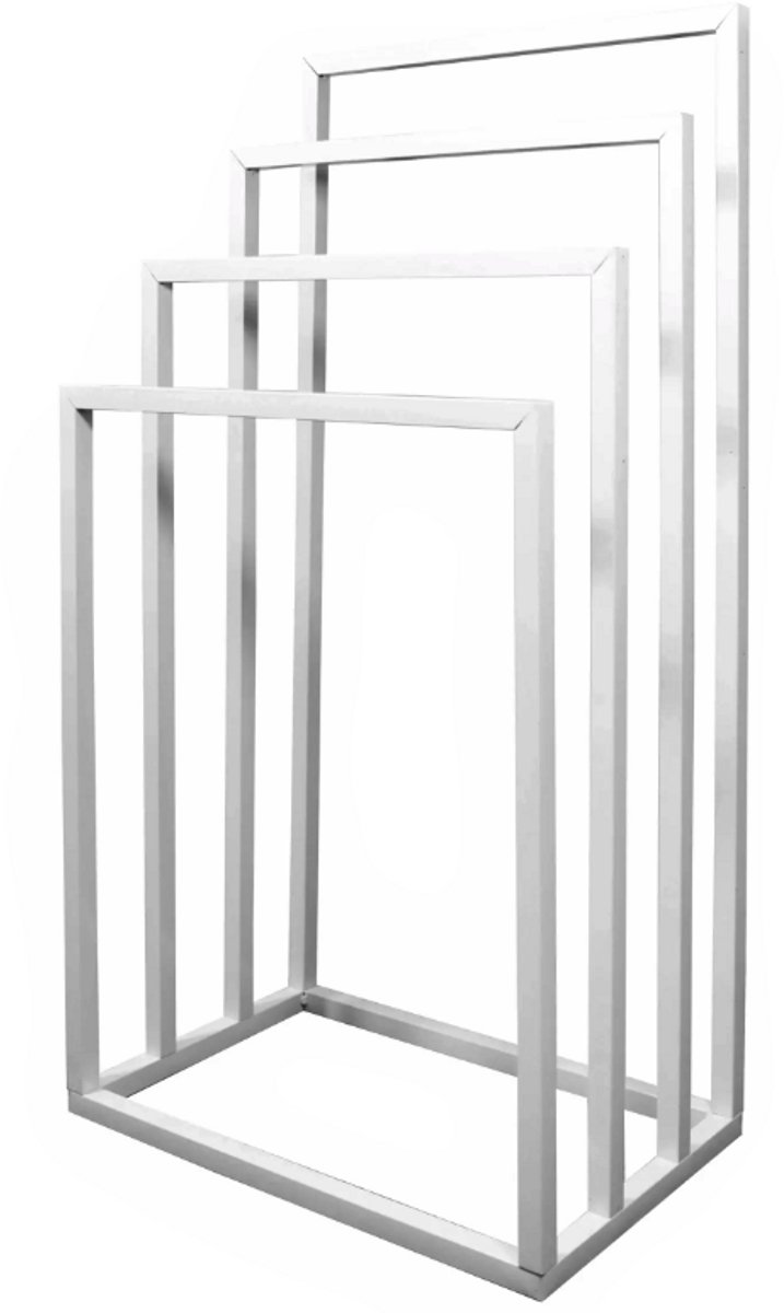 Brunbeste Vrijstaand Handdoekenrek – Metaal – 45 x 29 x 88 cm – Wit