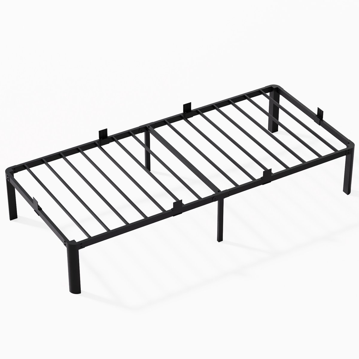 KUTAS heavy duty metalen bedframe - 90x200 cm Metalen Bed - Minimalistisch Bedframe - Stevig - Stil - Anti Slip - Grote Opbergruimte - eenpersoonsbed - Voor 1 personen - Zwart