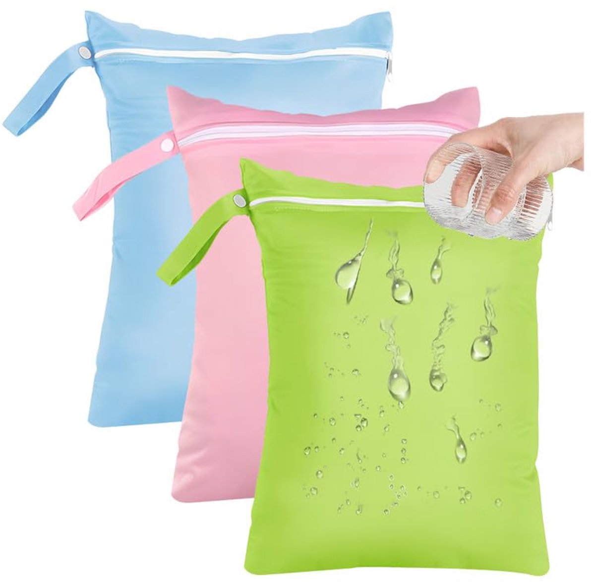 Unyqoos® Set van drie waterdichte opbergtassen voor natte en droge kleding