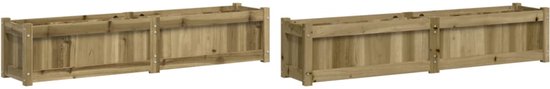 vidaXL- Jardinières-2 pièces-cm-bois-imprégné