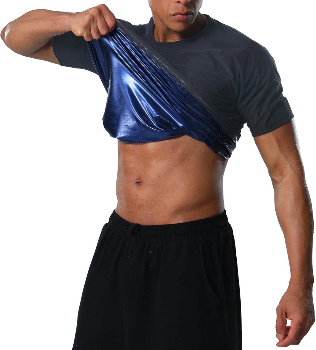 Zweet Sauna Shirt voor Heren - Compressie Trainingsshirt voor Afslanken en Fitness