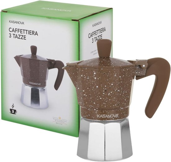 Navaris percolator voor 4 kopjes - 200 ml - Espressopot voor alle soorten fornuizen - Zwart
