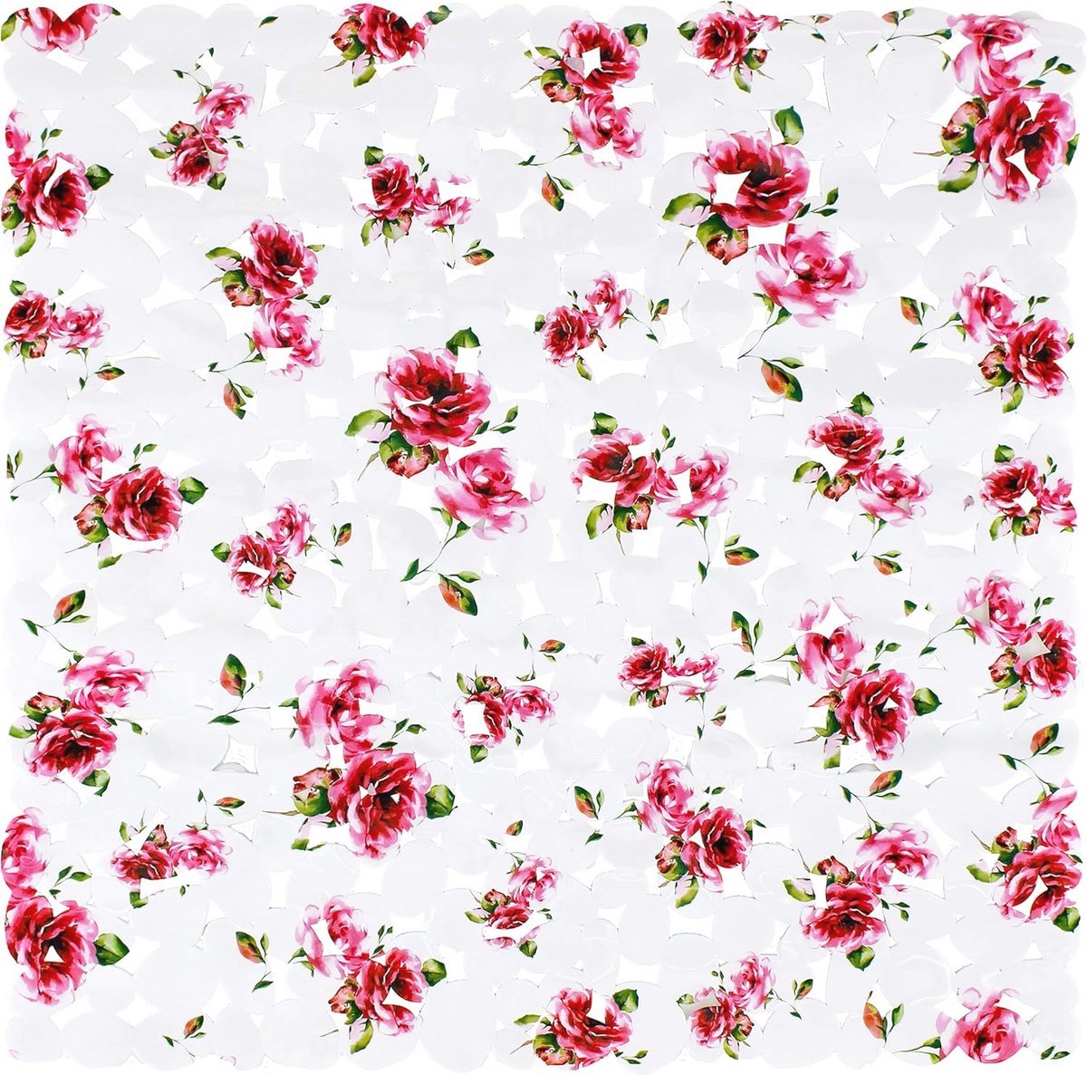 Stunq® Antislip Douchemat 53 x 53 cm - Decoratieve Badmat met Drukdesign in Roze