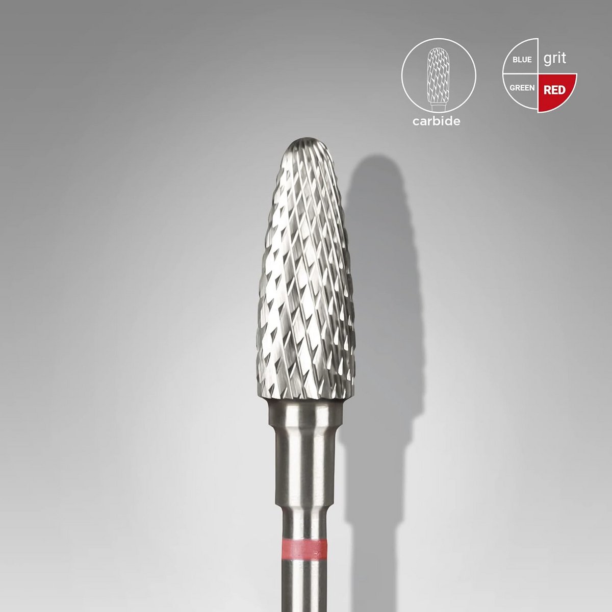 Carbide Nagelfrees Bit Maïsvorm Middelgrof voor Manicure en Pedicure