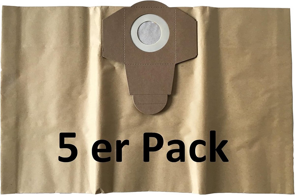 5 Stofzuigerzakken voor Nat-/Droogzuigers 20 Liter