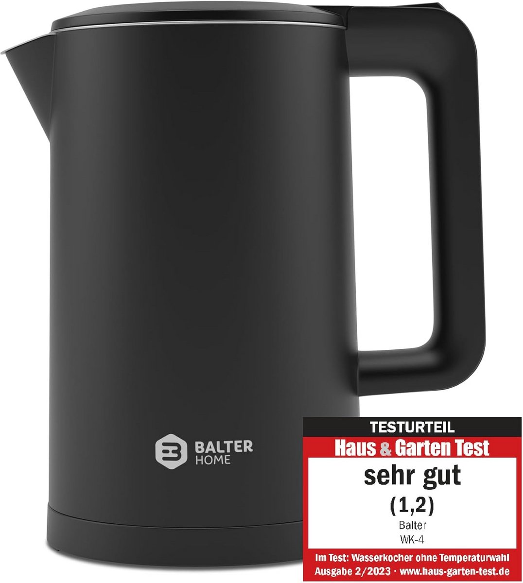 Waterkoker met Temperatuurregeling en Dubbelwandige Isolatie, 1.5L, BPA-Vrij