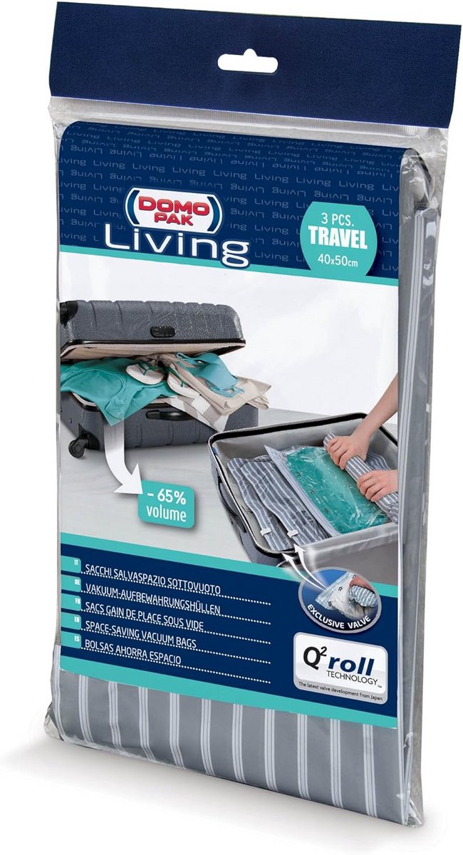 Set van 3 Vacuümzakken voor Kleding en Opslag - Transparant