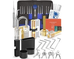 38+4-delige Lockpicking Set voor Beginners en Professionals - Inclusief Training Hangsloten en Handleiding