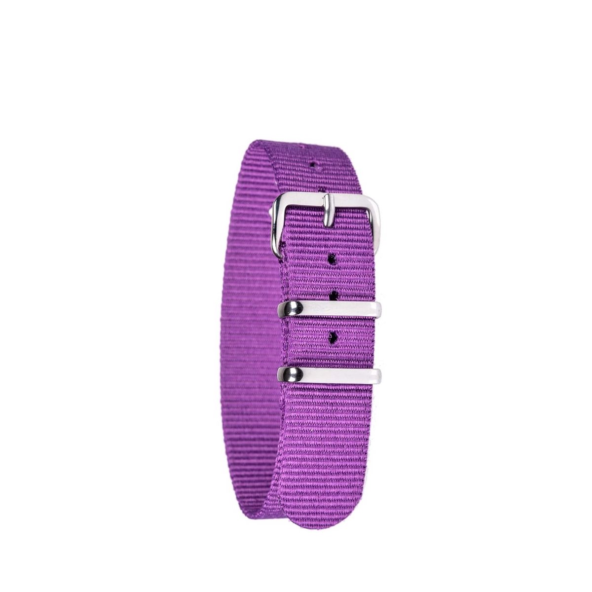 Paarse Nylon Horlogeband voor Kinderen en Volwassenen - 16mm Breed en Vervangbaar