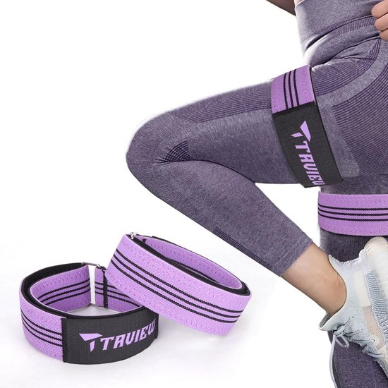 Set van 3 stoffen weerstandsbanden voor bilspieren fitness
