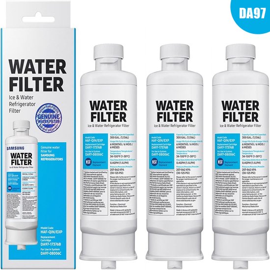 Bulkset: 3x Universele Waterfilter Patronen – Vervanging voor Samsung HAF-QIN, DA97-08006C, DA97-17376B