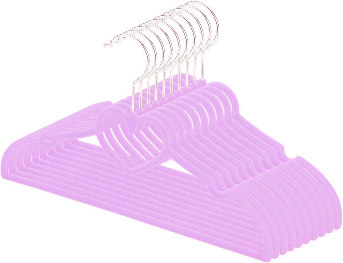 50 Stuks Fluweel Kinderhangers Antislip 30 cm Ruimtebesparend