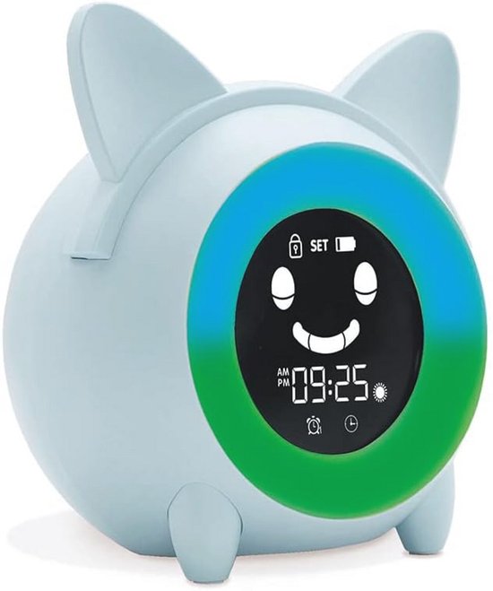 Educatieve Kinderwekker met Nachtlampje en Temperatuurweergave - Digitale Klok met 5 Alarmgeluiden — afbeelding 5