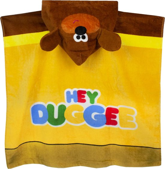Kinders Poncho Handdoek met Capuchon - Absorberende Badstof voor Jongens en Meisjes - Geel van Merkloos — afbeelding 2