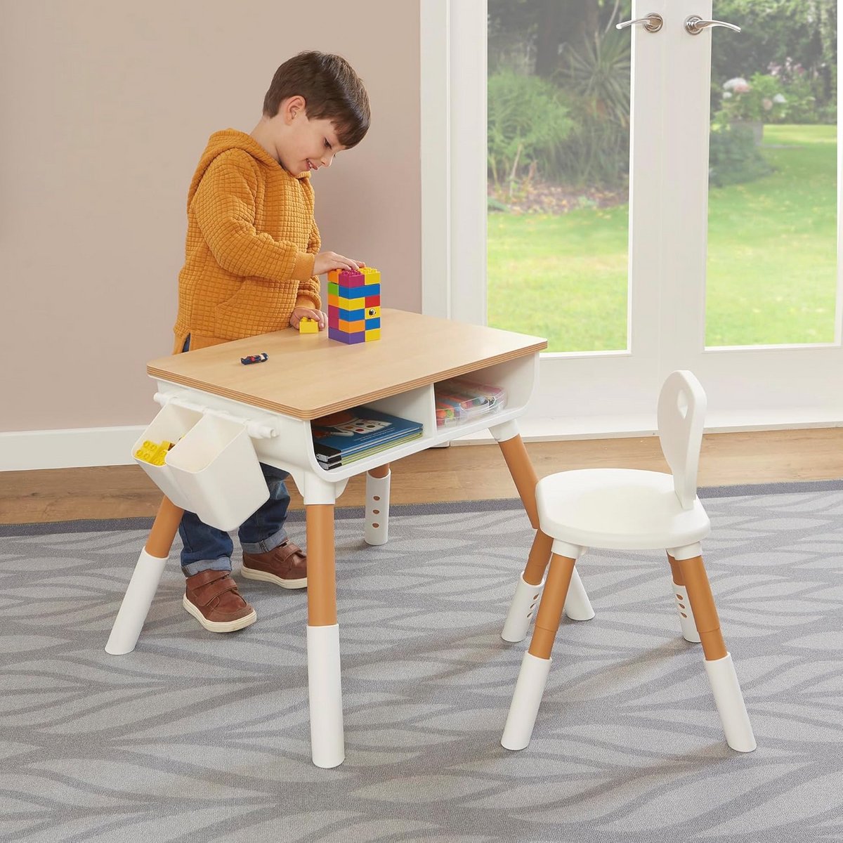 In hoogte verstelbare tafel en stoel voor kinderen - Grow with Me design