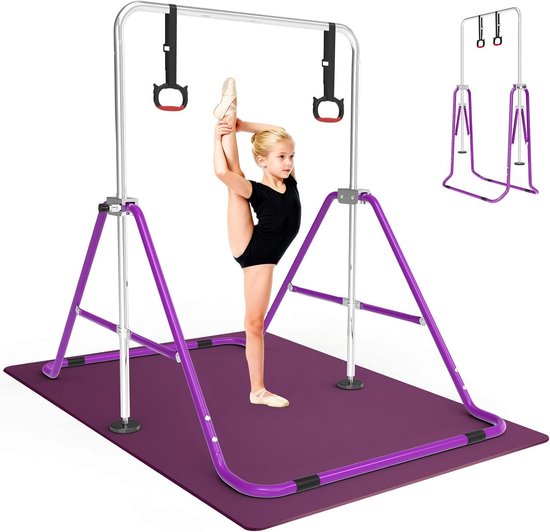 Turnringe Für Kinder — Rutschfeste Gymnastikringe Mit Seil (Tragkraft 200 Kg), Ideal Für Zuhause Oder Garten