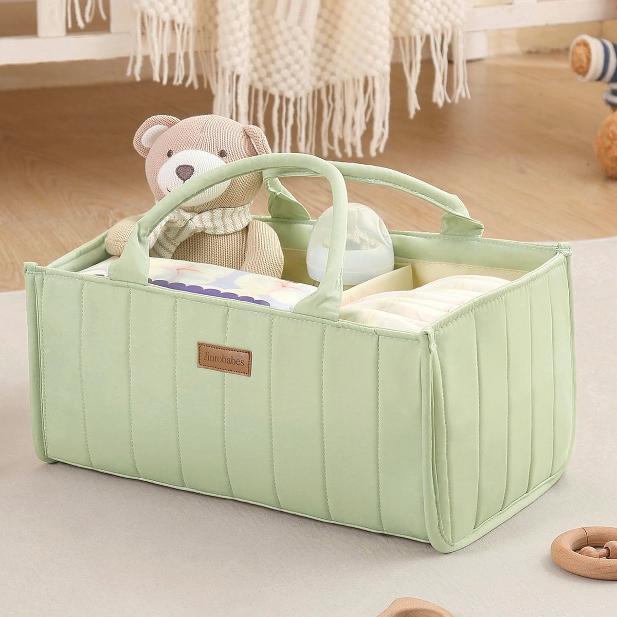 Organisatie voor Luiers: Diaper Caddy voor Babykamer, Ideaal voor Baby Shower Cadeau