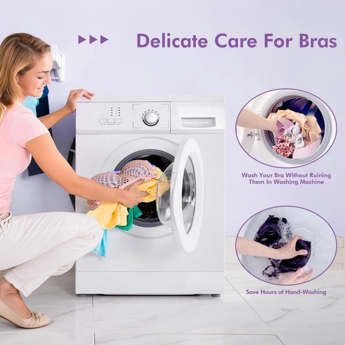 Waszakken Siliconen voor Beha's, Ondergoed en Sokken - Bescherming in de Wasmachine