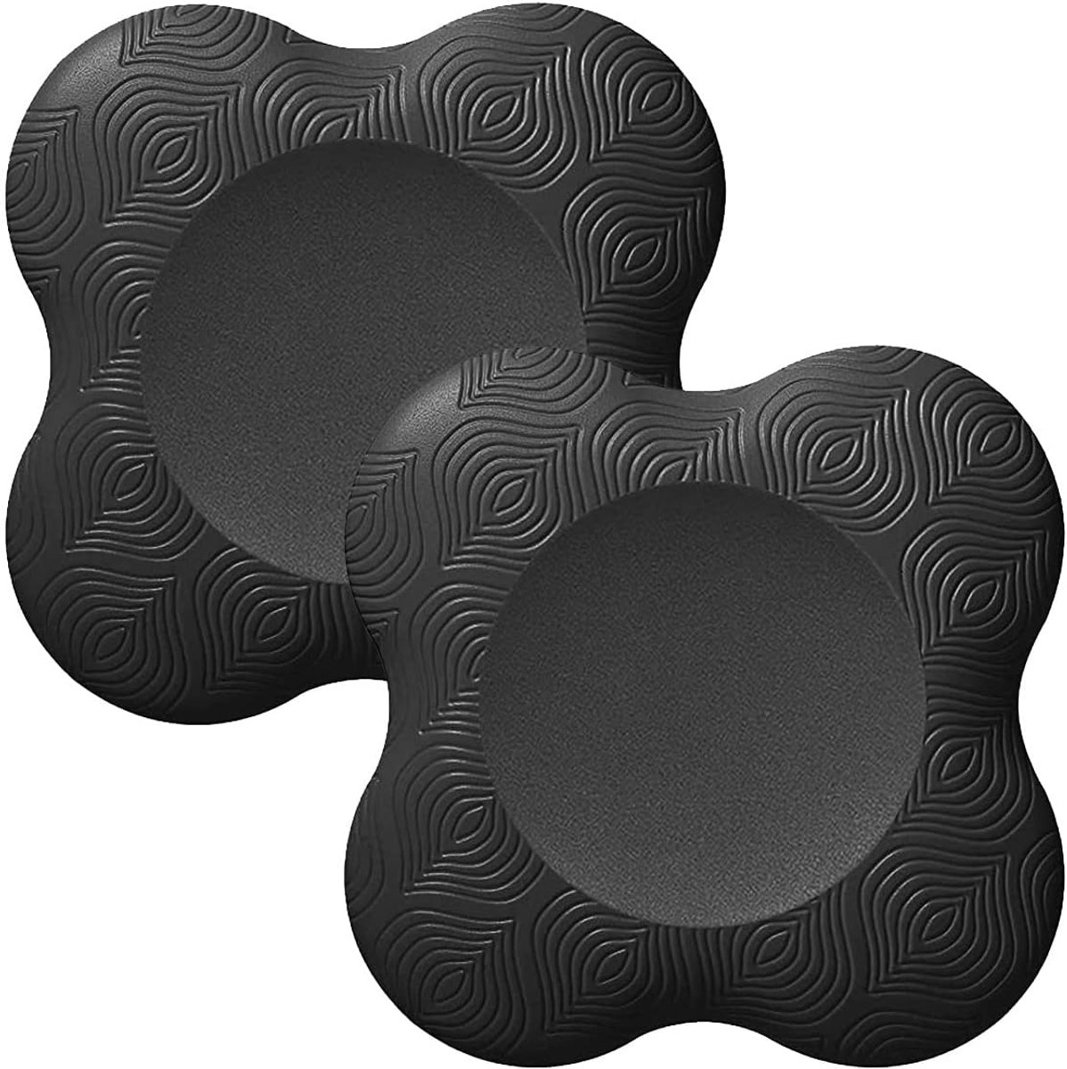2 Stuks Yoga Kniebeschermer Mat - Yogamatten - yogamat - Yoga Knie Kussens - Sport Balans Kussen - Antislip Yogamatten - Knee Pads - Kniestukken - Kniemat - Sportmat - Fitness - 20×20×2cm - zwart