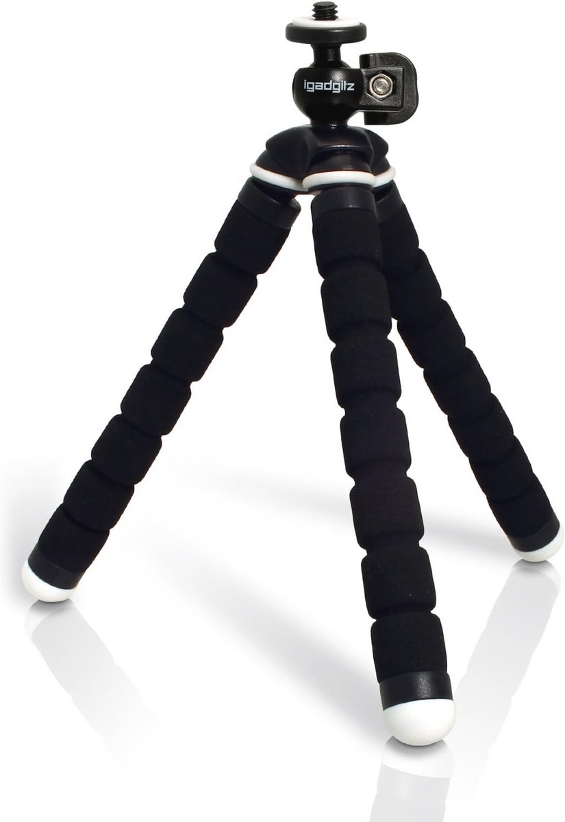 Lichtgewicht Universeel Ultraflexibel Mini Statief voor Compactcamera's - Zwart
