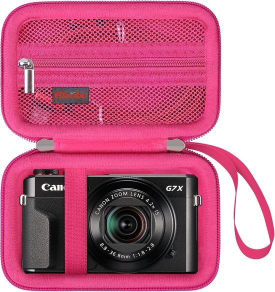 Camera draagtas voor Canon PowerShot G7 X Mark II - G9 X Mark III digitale camera - 4K vlogging - video streaming - cameratas voor reizen - netzak voor kabels - Raspberry