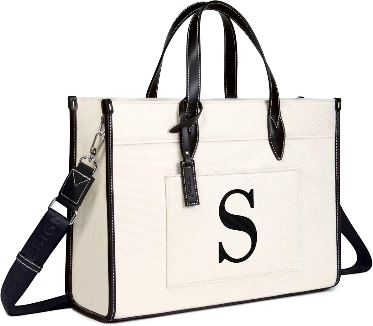Laptop Tote Bag voor Vrouwen met Initiëlen