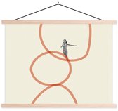 Support pour affiche avec affiche 120 x 90 cm - Affiche scolaire - Amour - Vintage - Couple - Design - Affiche textile - Lattes vierges