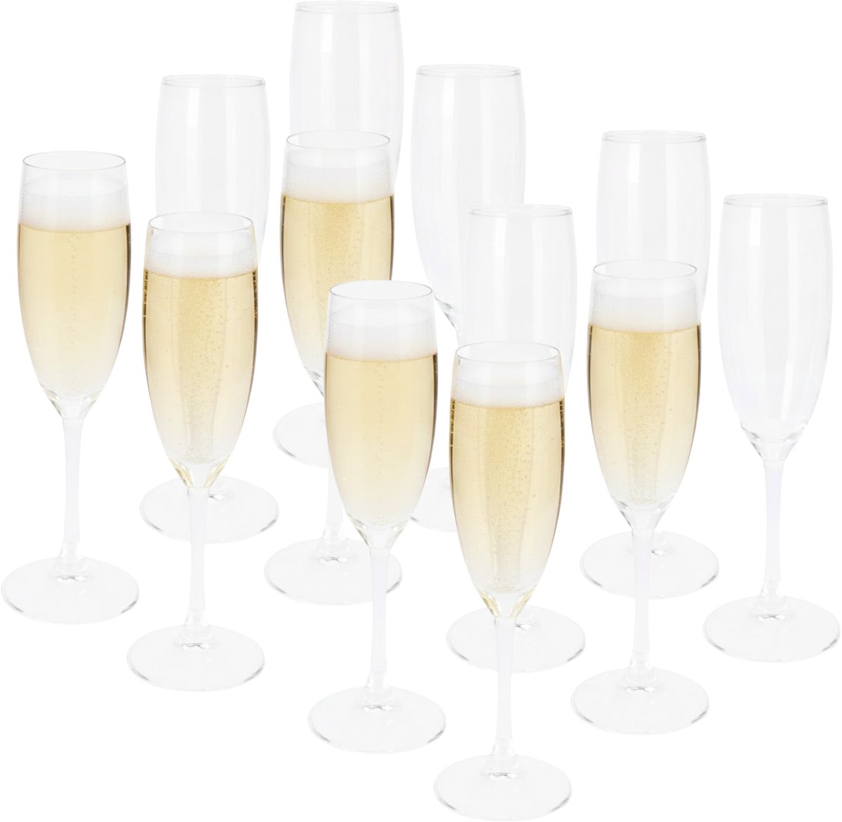 Excellent Houseware Champagne flute glas - 24x stuks - 190 ml - prosecco glas / flute