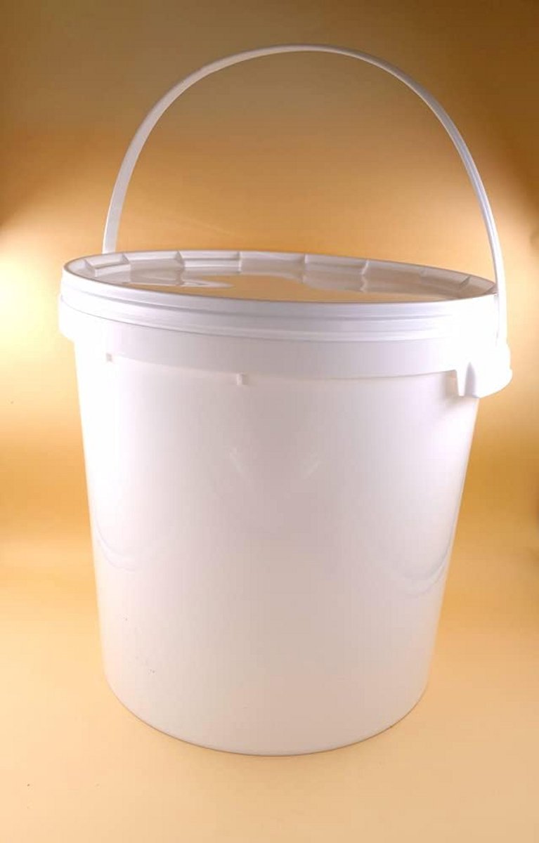 20 Liter Hobbock Emmer met Drukdeksel en Handvat voor Honing Opslag en Voedsel